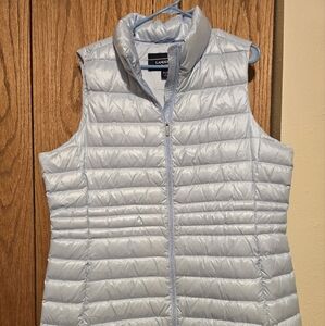 Lands' End Light Blue Quilted Packable Puffer Vest